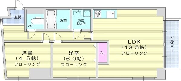 新琴似駅 徒歩3分 3階の物件間取画像